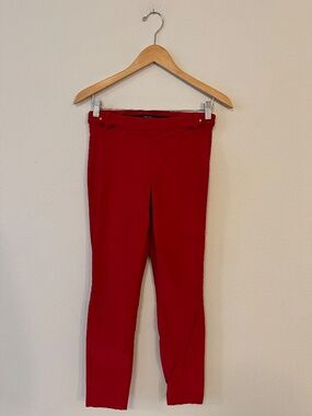 Violets & Roses Red Slim Pull-On Career Office Pants Women's 6/28
